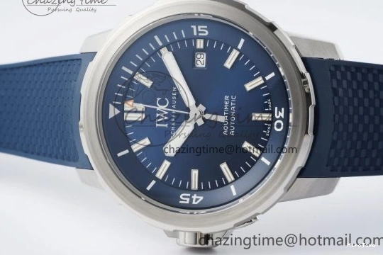 MIROTIME 0518 WellDesigned Aquatimer Automatic SS RSF 1:1 Best Edition Blue Dial on Blue Rubber Strap A 7057